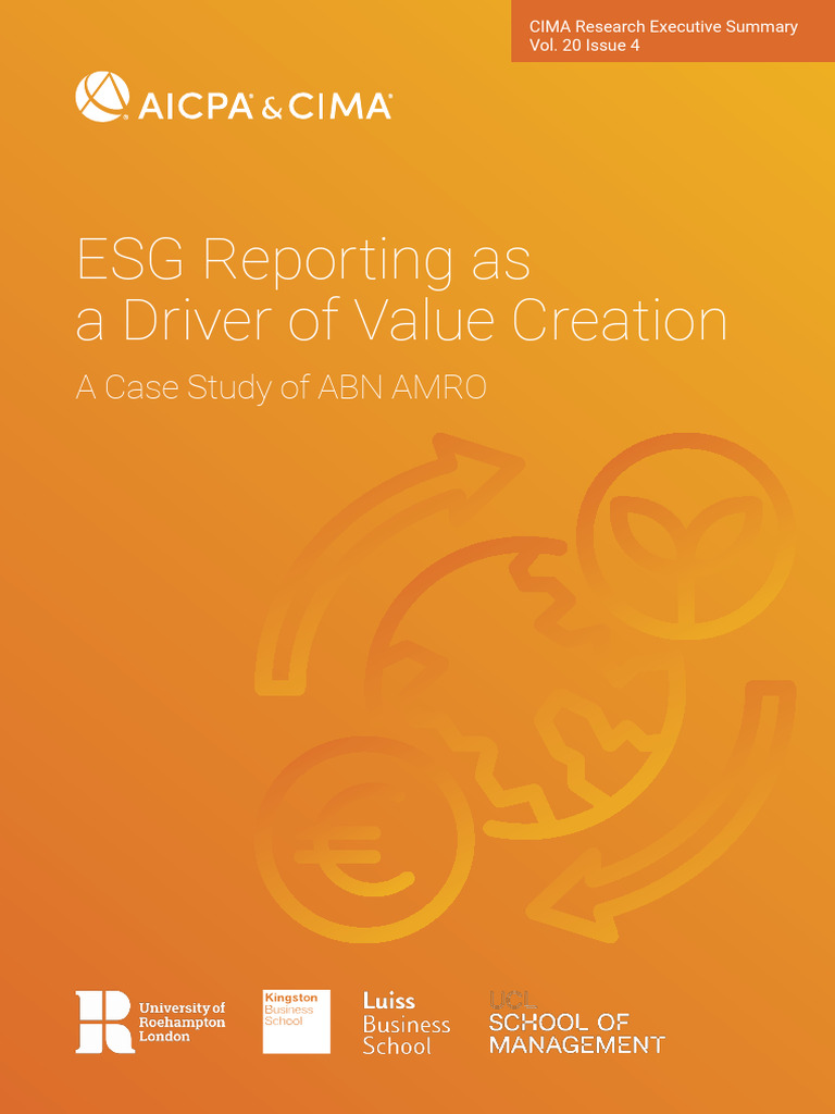 ESG Reporting As A Driver of Value Creation - A Case Study of ABN AMRO ...