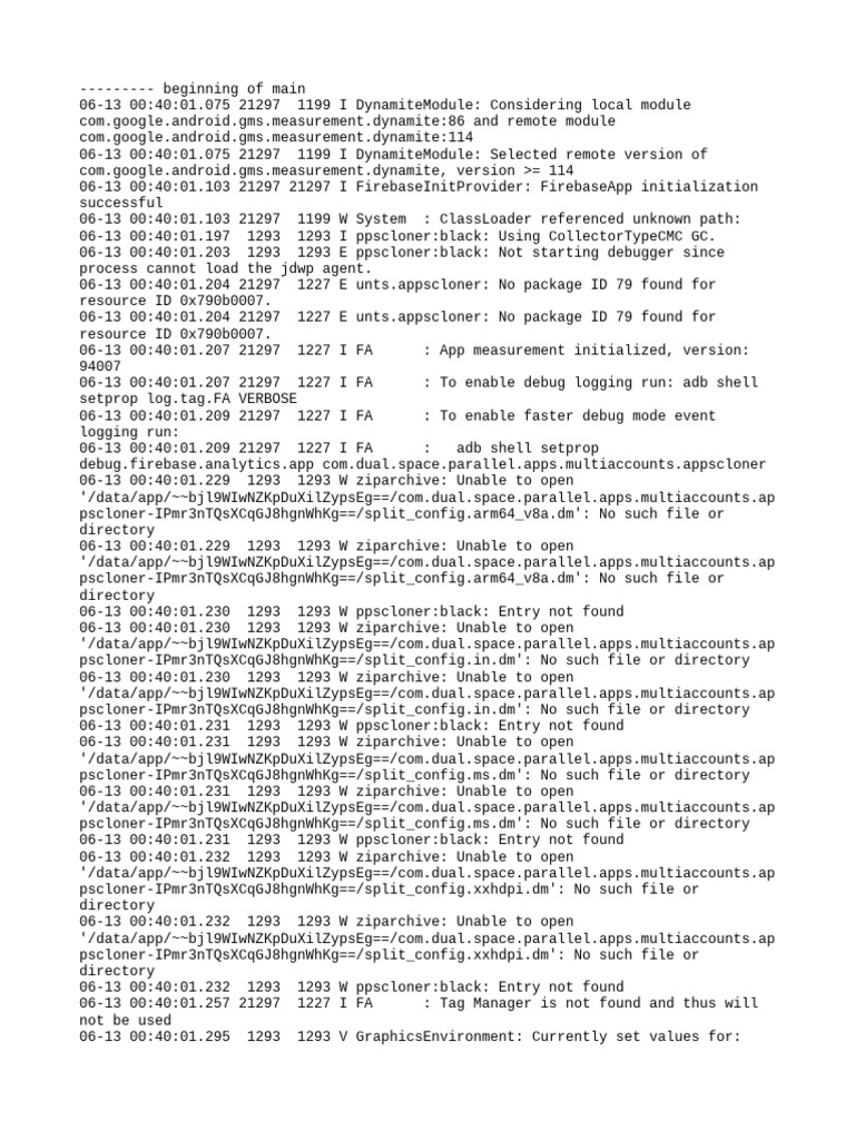 Firebase Initialization Log Details | PDF | Java (Programming Language ...