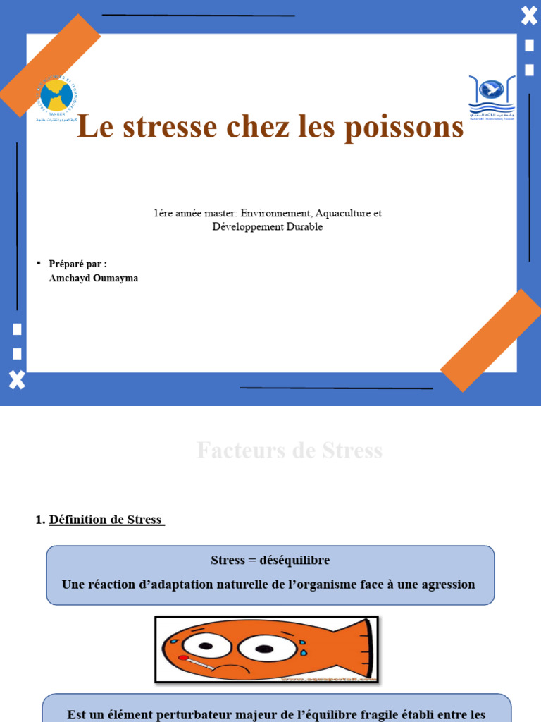 Stress chez les poissons : causes et solutions | PDF | Stress (Biologie ...