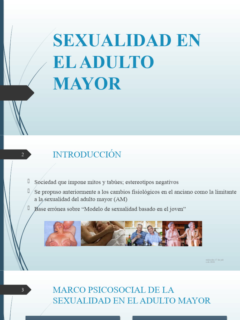Sexualidad en el Adulto Mayor: Mitos y Realidades | PDF | Vejez | La ...