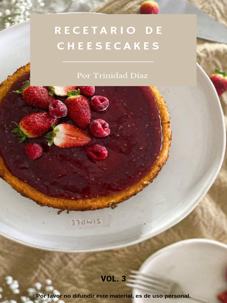 Recetario de Cheesecakes Variados | PDF | Tarta de queso | Galleta