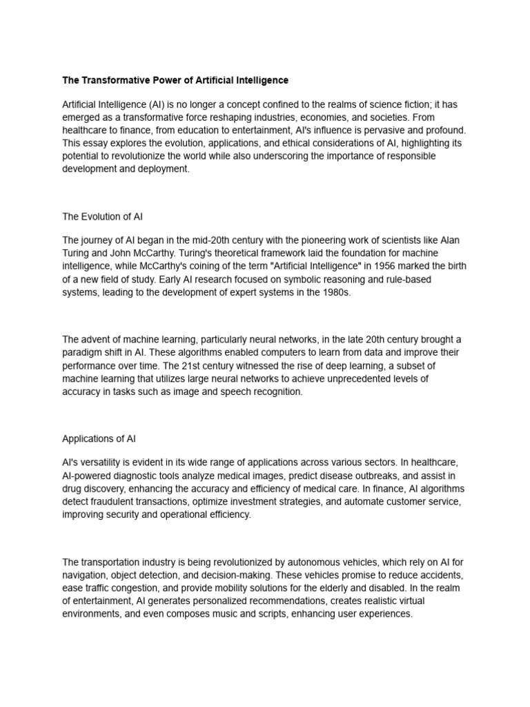 The Impact and Ethics of AI Revolution | PDF | Artificial Intelligence ...