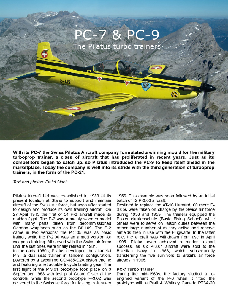 Pilatus Pdf Aviation Aircraft