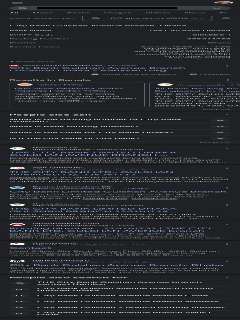 City Bank Gulshan Avenue Branch Routing Number | PDF