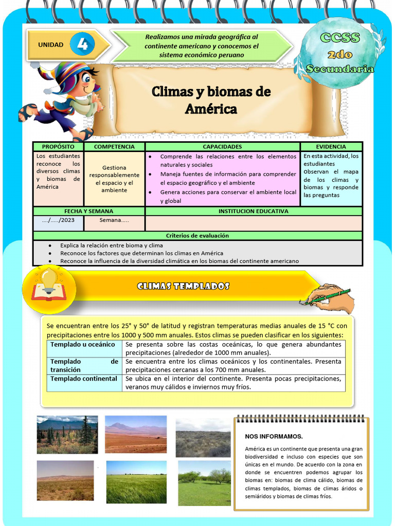 Diversidad Climática y Biomas en América | PDF | Clima | Clima templado