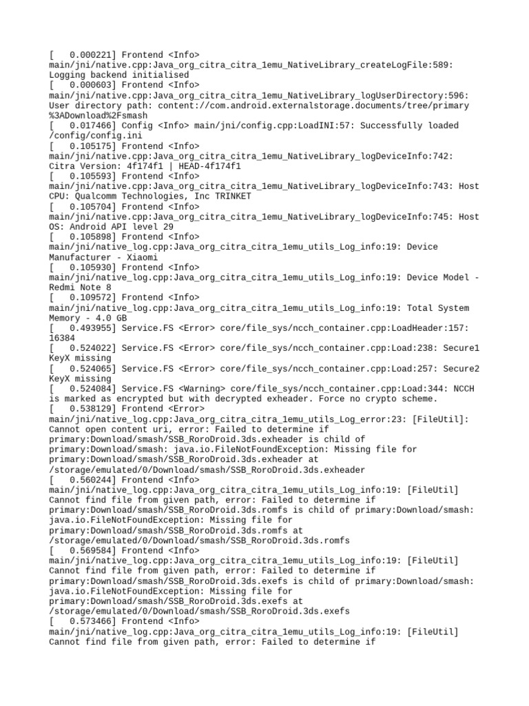 Citra Log - Txt.old | PDF | Computing | Computer Architecture
