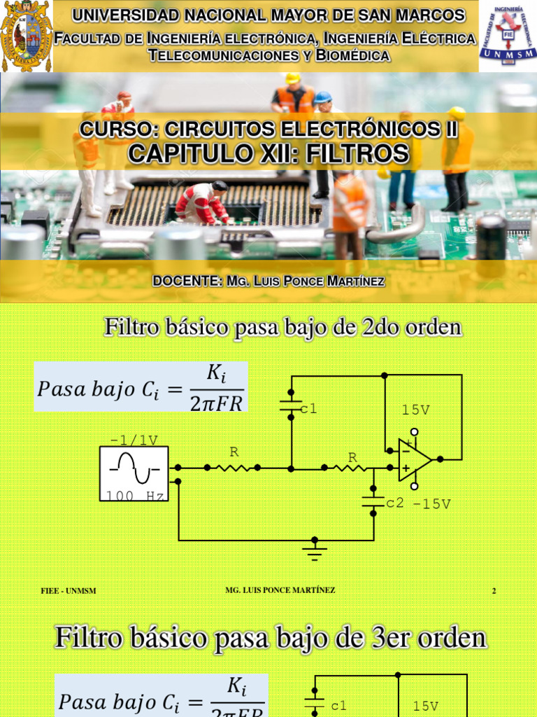 Sem12c Filtros Pdf Ingenieria Eléctrica Electrónica
