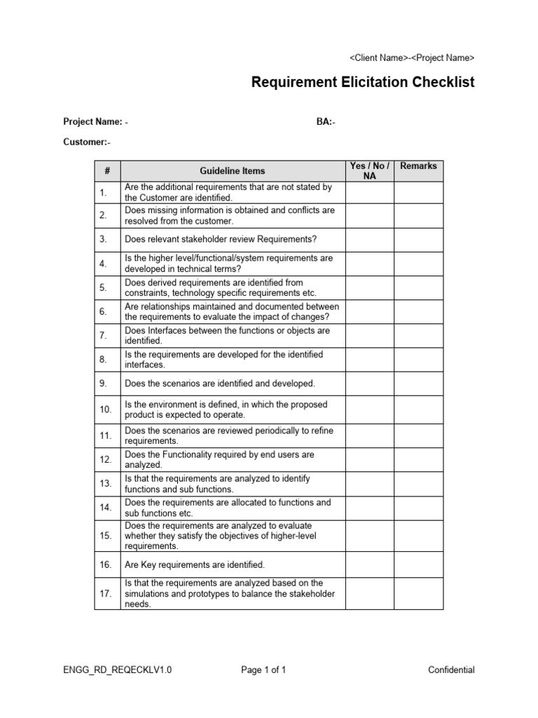 Requirement Engineering Process Elicitation