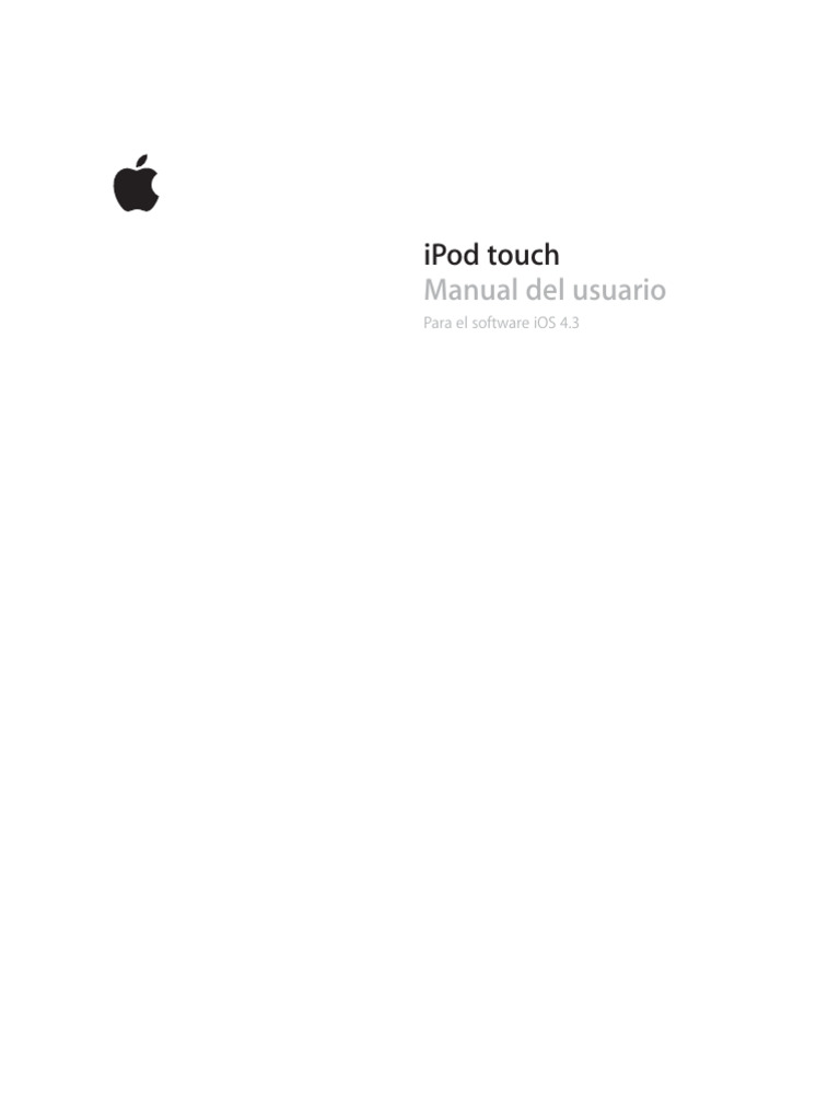 Manual iPod touch iOS 4.3 Guía Completa | PDF | Yo pod | I Pod Touch
