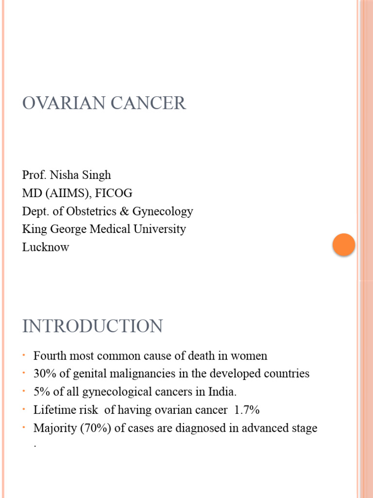 Epithelial Ovarian Tumors1 | PDF | Ovarian Cancer | Cancer