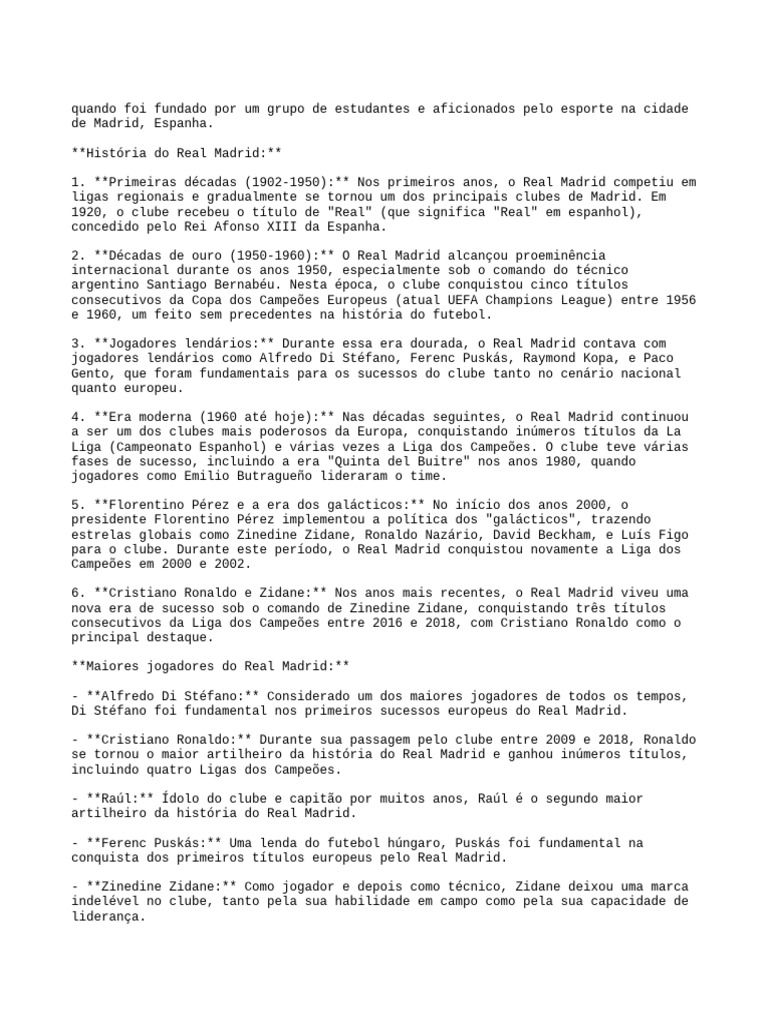 O Real Madrid Club de Fútbol Historia PDF Futebol Clubes de Futebol(00)