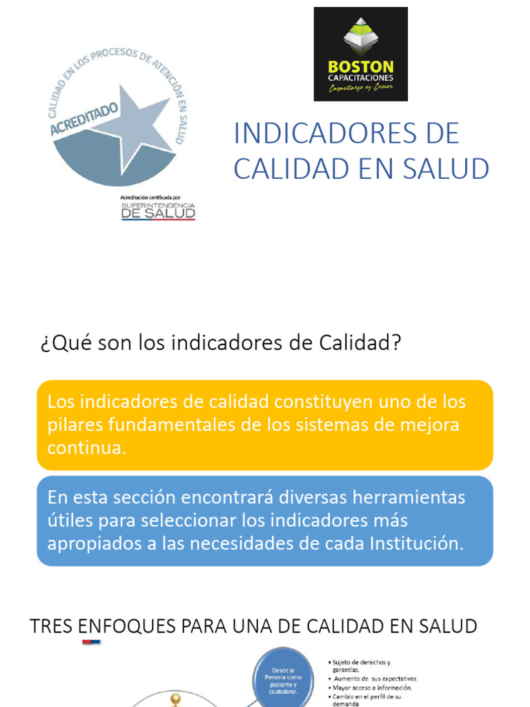 Indicadores de Calidad en Salud y Seguridad | PDF | Seguridad del paciente