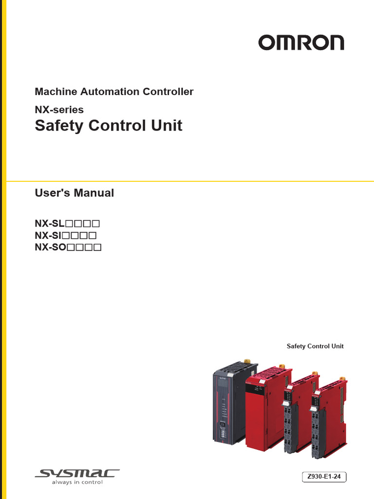 NX-Series Safety Control Unit Manual | PDF | Input/Output | Computer ...