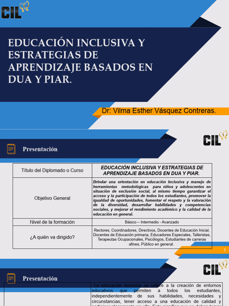 Estrategias DUA y PIAR en Educación Inclusiva | PDF | Inclusión ...