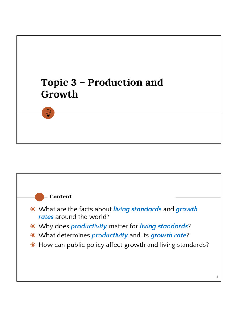 PDF - Topic 3 - Production and Growth | PDF | Economic Growth | Investing
