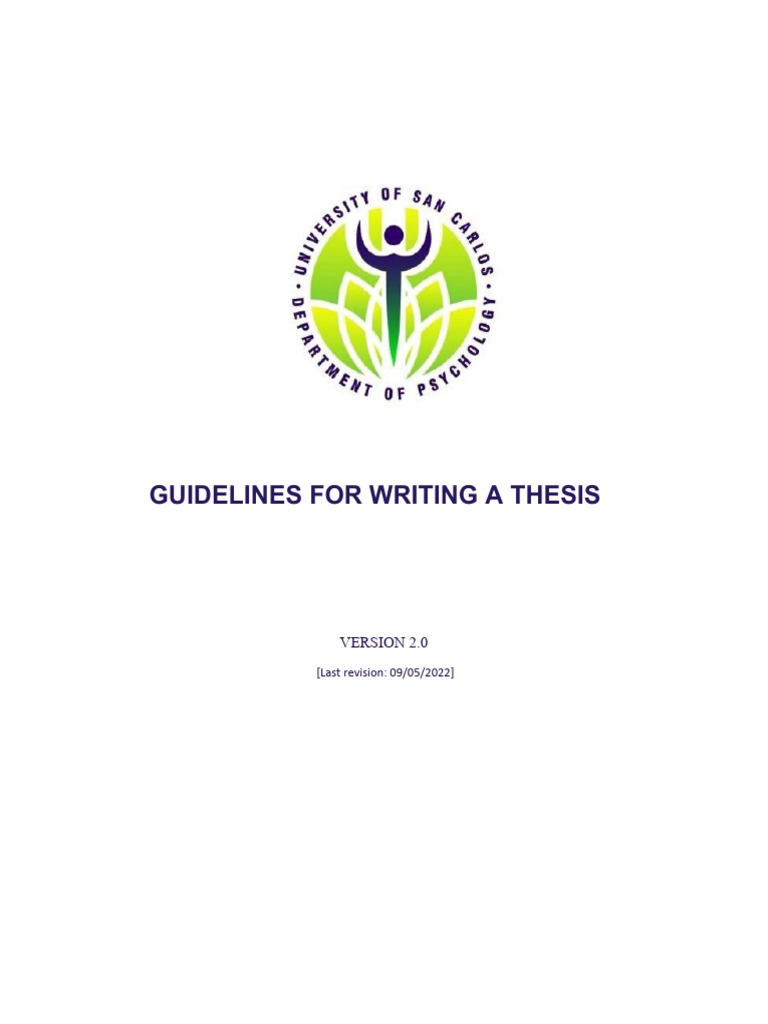 Thesis Writing Guidelines APA Style | PDF | Thesis | Apa Style