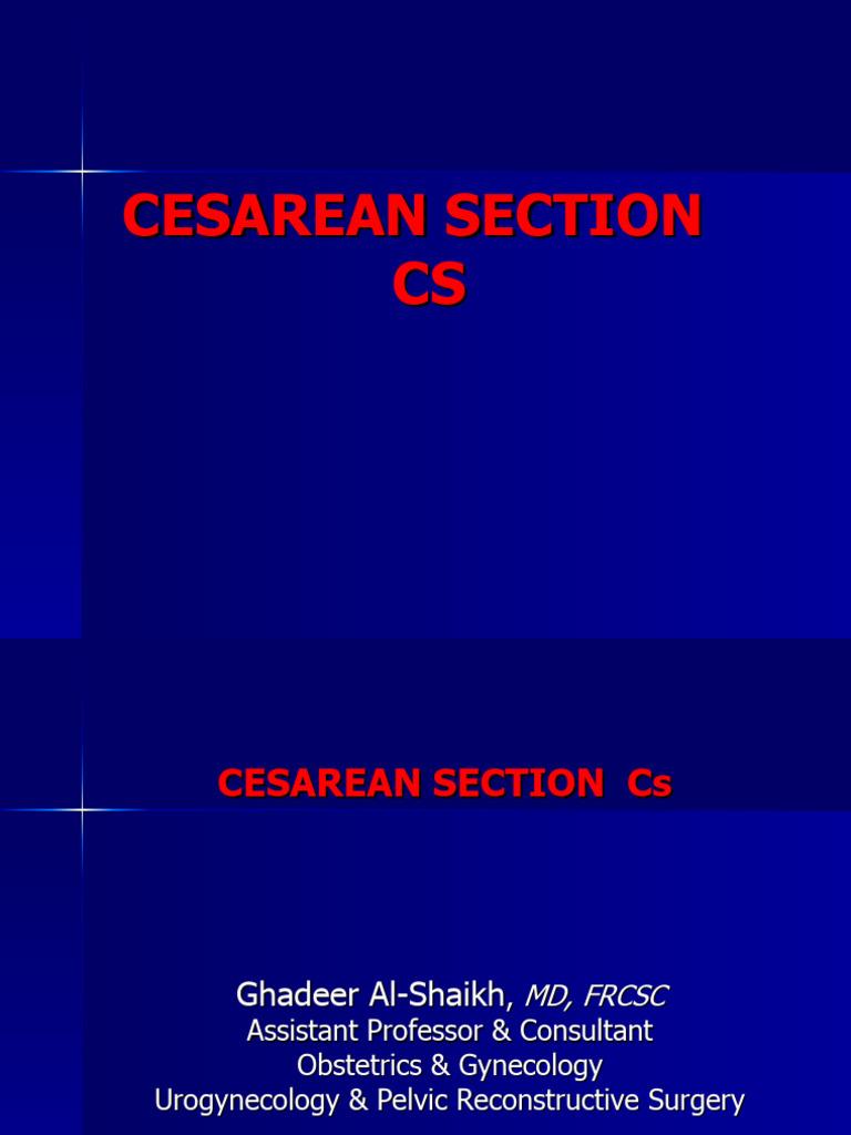 Cesarean Section | PDF | Childbirth | Caesarean Section