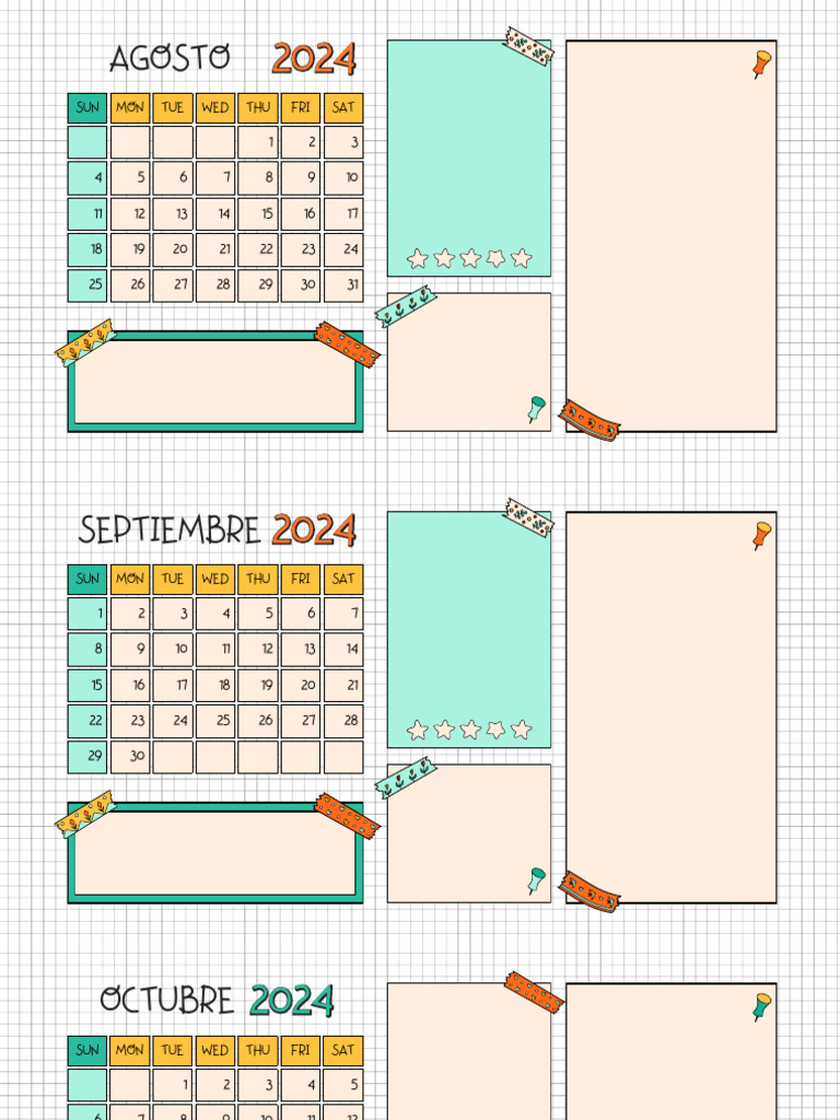 Calendrier annuel 2024-2025 PDF | PDF
