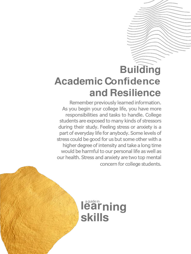 Learning Skills Building Academic Confidence en | PDF | Stress (Biology ...