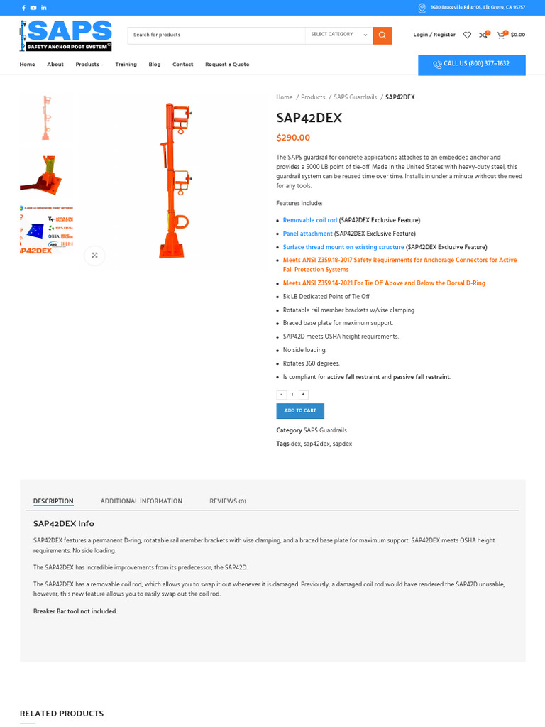 SAP42DEX - Safety Anchor Post System | PDF