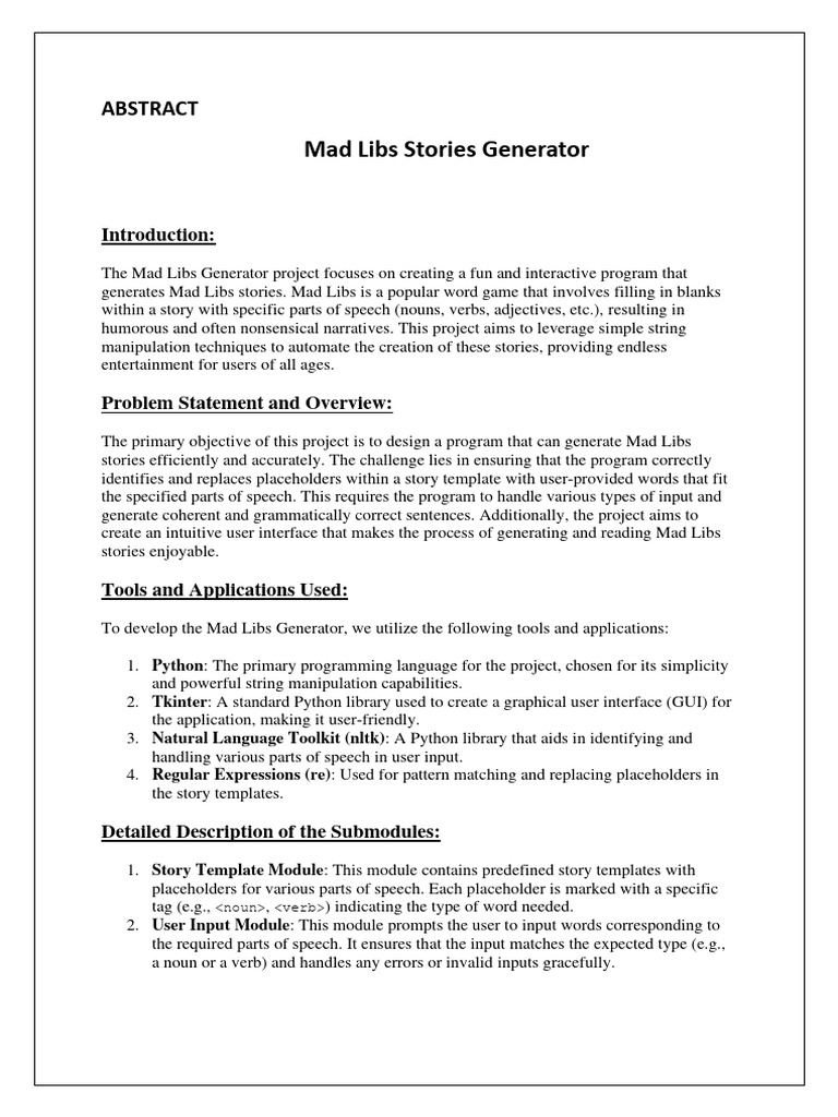 Abstract-GPT Internship | PDF | Part Of Speech | Computer Program