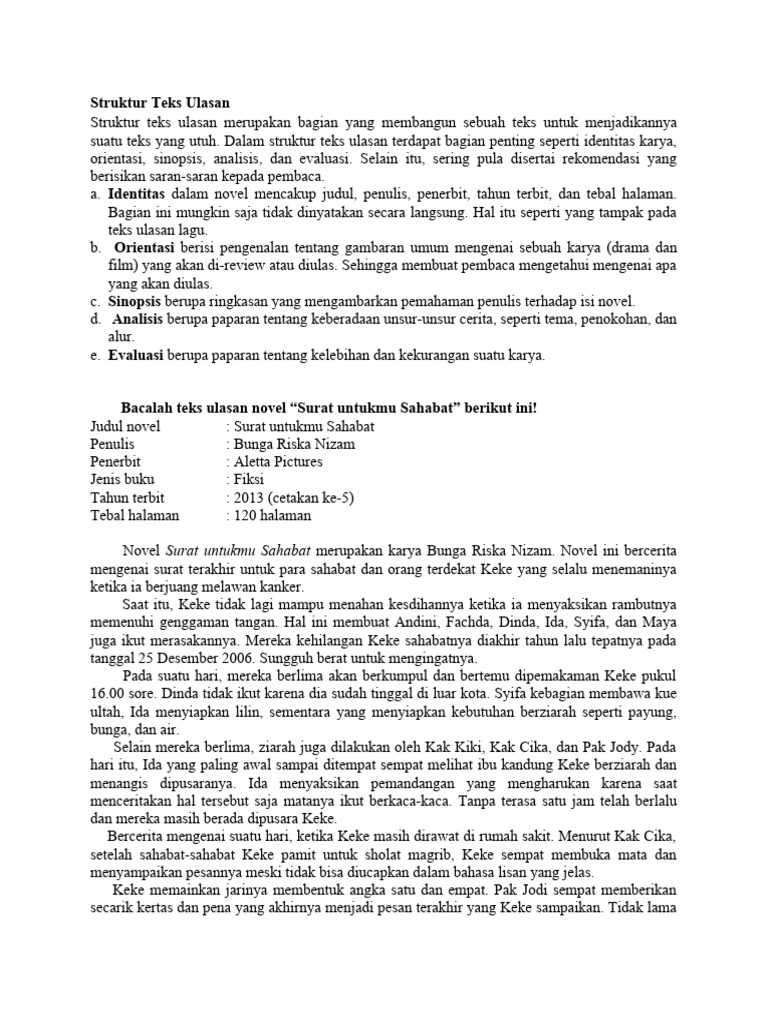 Struktur Kaidah Dan Langkah Teks Ulasan 21 Pdf