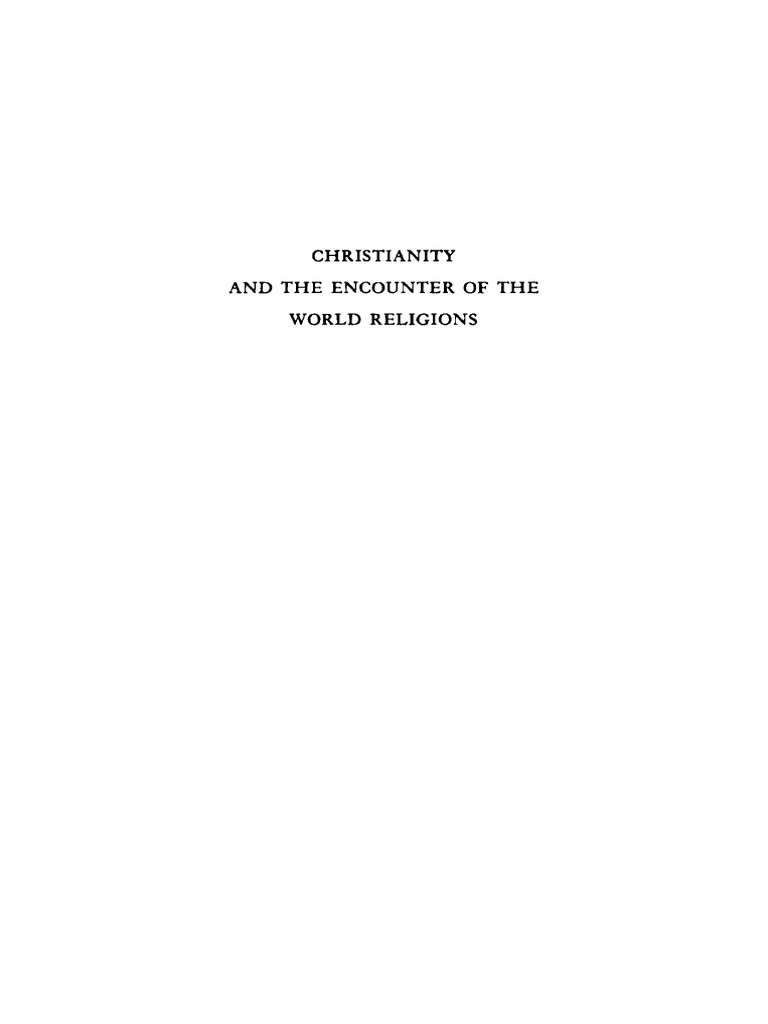 Christianity and The Encounter of The World Religions - Paul Tillich ...