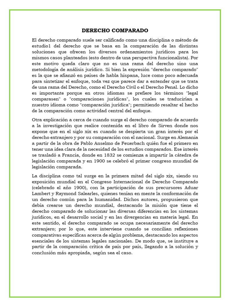 Introducción al Derecho Comparado | PDF | Ley comparativa | Justicia