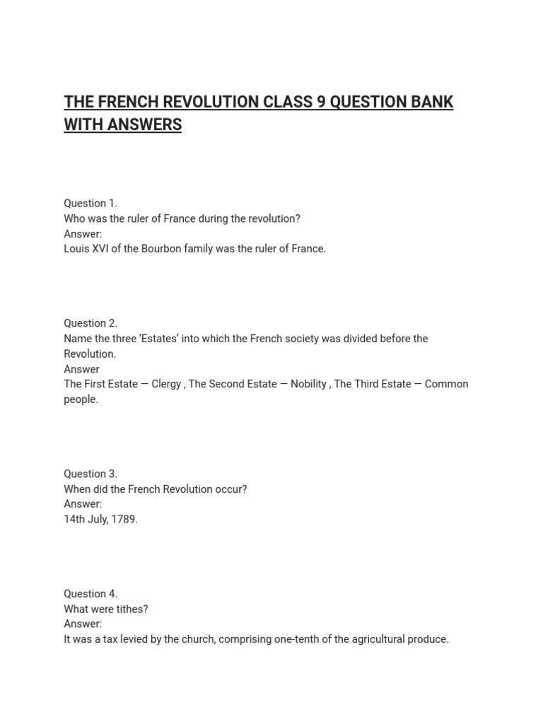 the-french-revolution-class-9-question-bank-with-answers-pdf-french