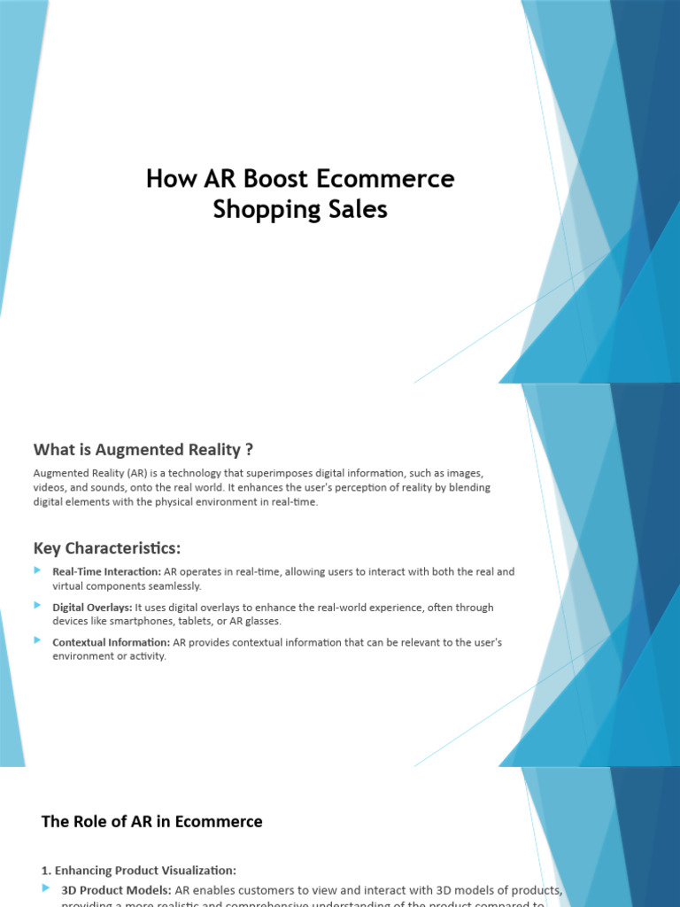 Augmented Reality in Ecommerce Sales | PDF | Augmented Reality | E Commerce