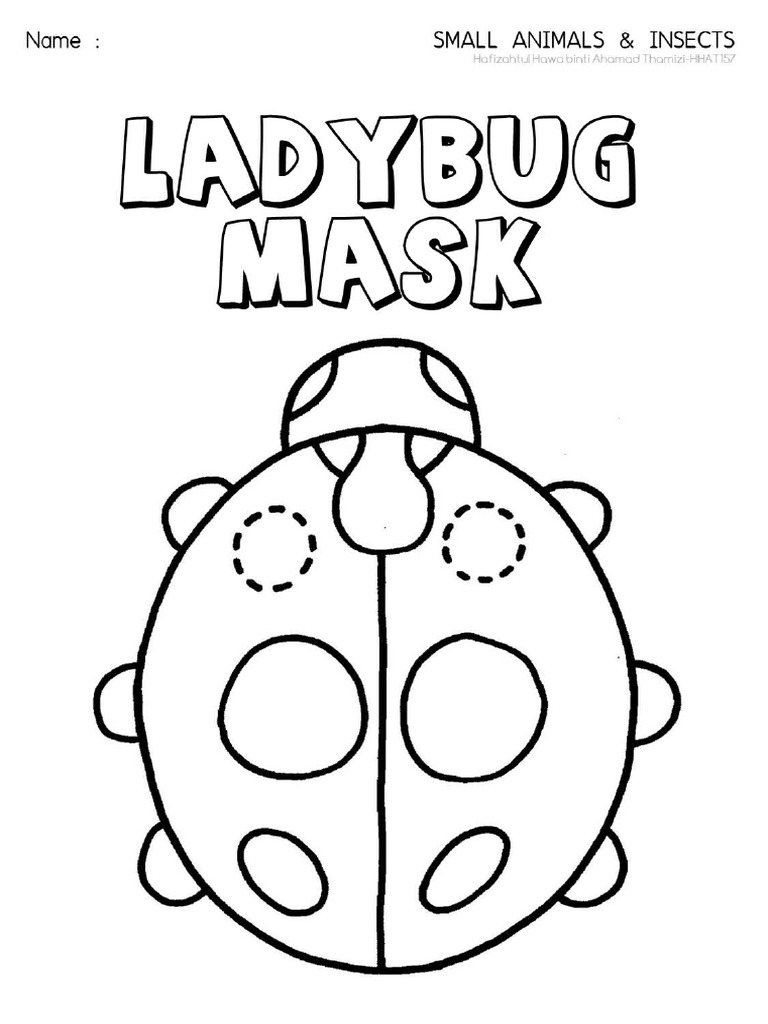 Ladybug Mask PDF