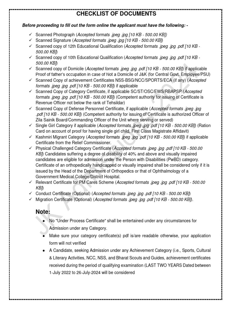 Pitt Sdn 2024 The Applicants Complete Checklist - xgosz74
