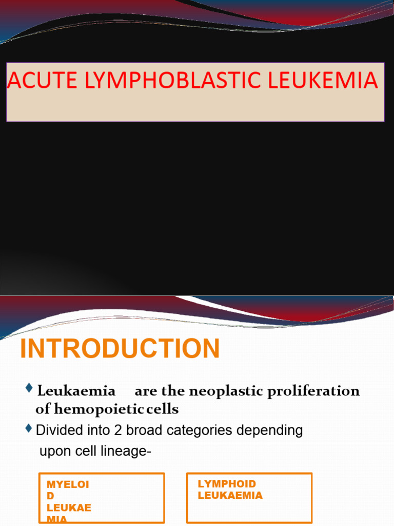 Acute Lymphoblastic Leukemia Pdf Vertebrates Immune System