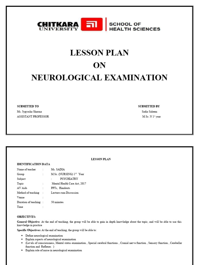 Neurological Examination Overview | PDF | Neurology | Human Head And Neck