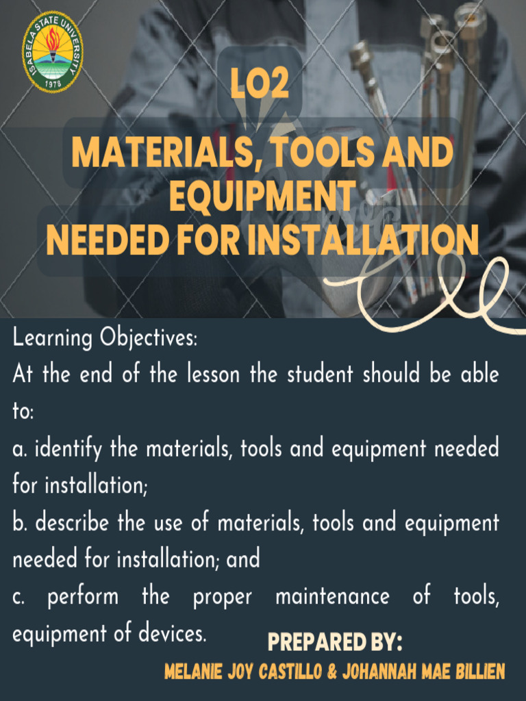 Essential Tools for Installation | PDF | Home & Garden