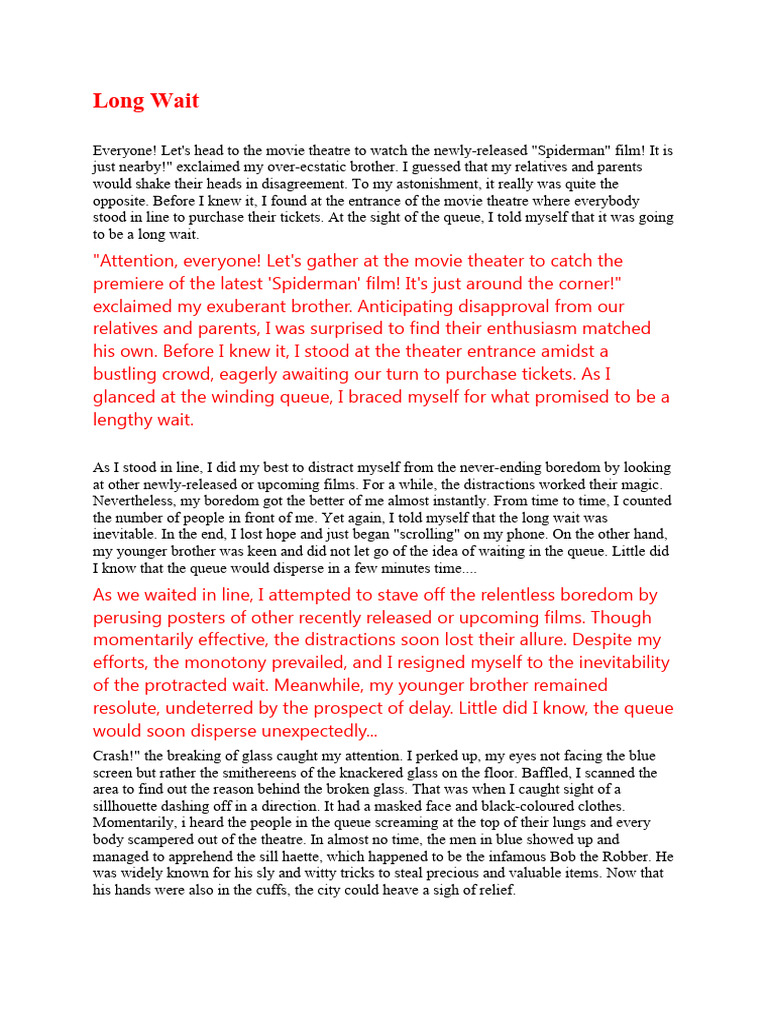 CW - A Long Wait | PDF