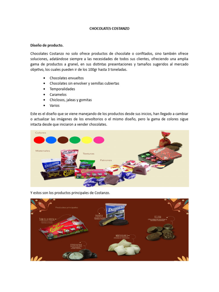 Productos y Estrategias de Costanzo | PDF | Calidad (comercial) | Business