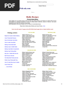 Boilie Recipes How To Make Boilies For Carp Fishing