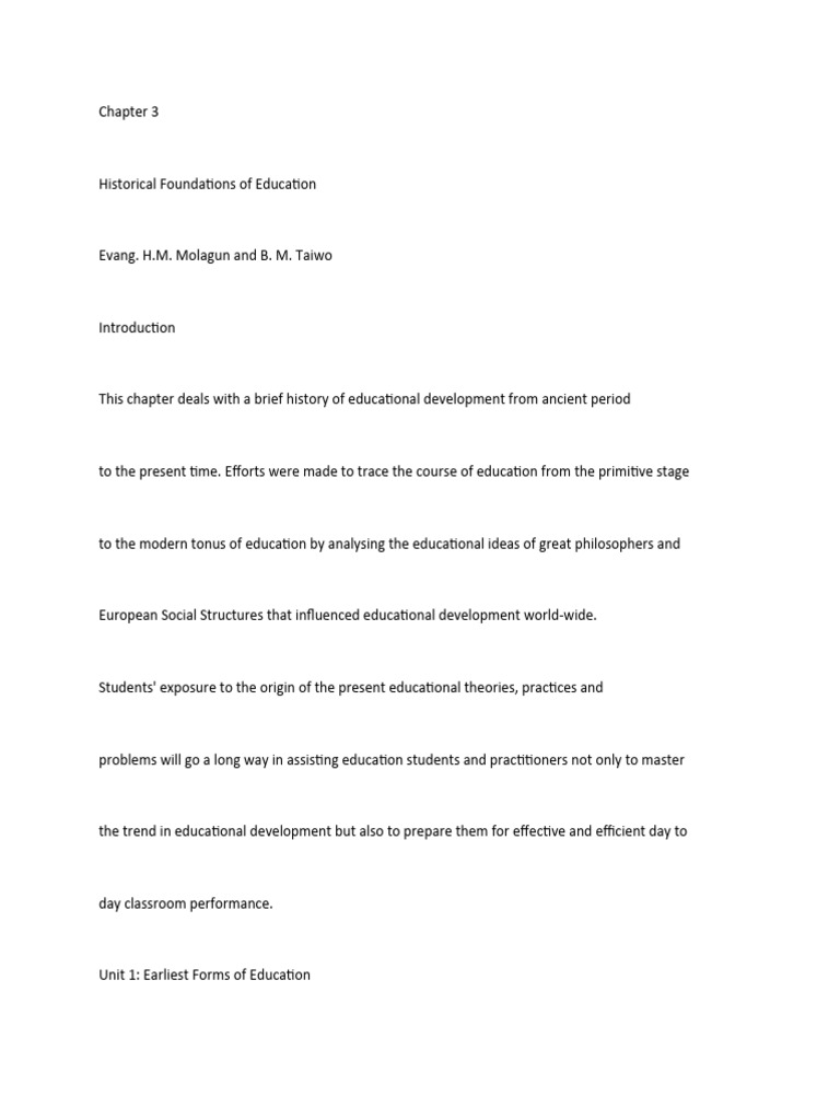 Historical Foundations of Education | PDF | Humanism | Sparta