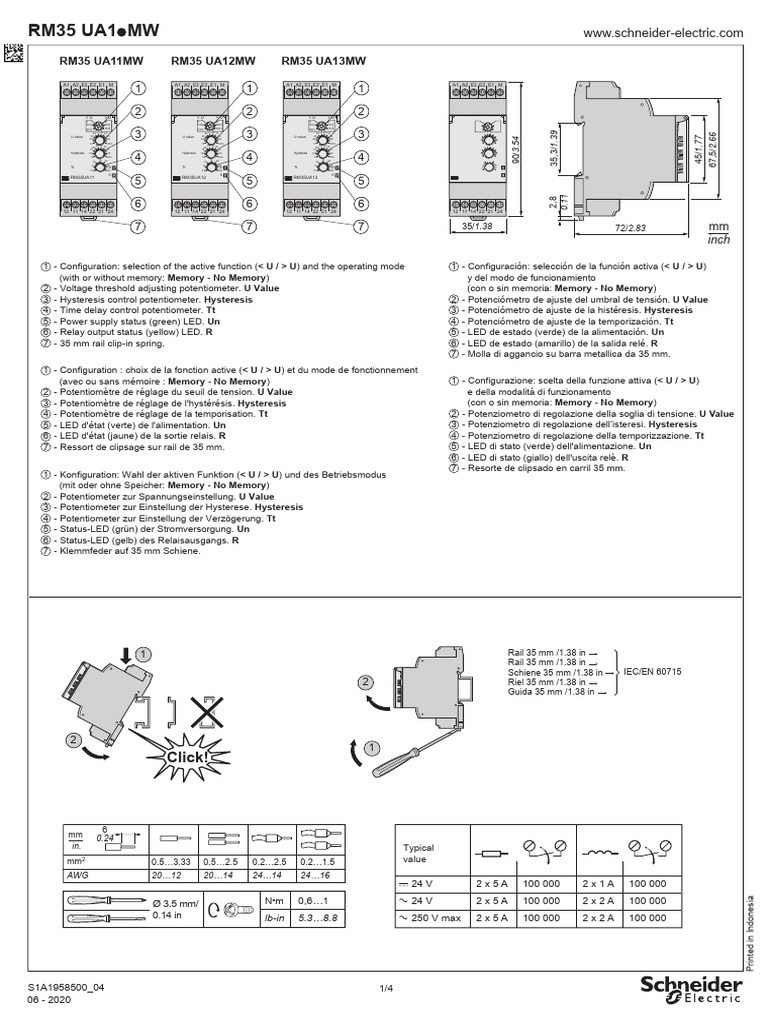 Configuration et caractéristiques RM35 UA1 | PDF | Grandeur physique ...