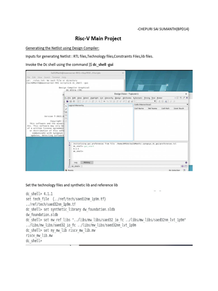 Risc-V Netlist Generation and PnR Flow | PDF