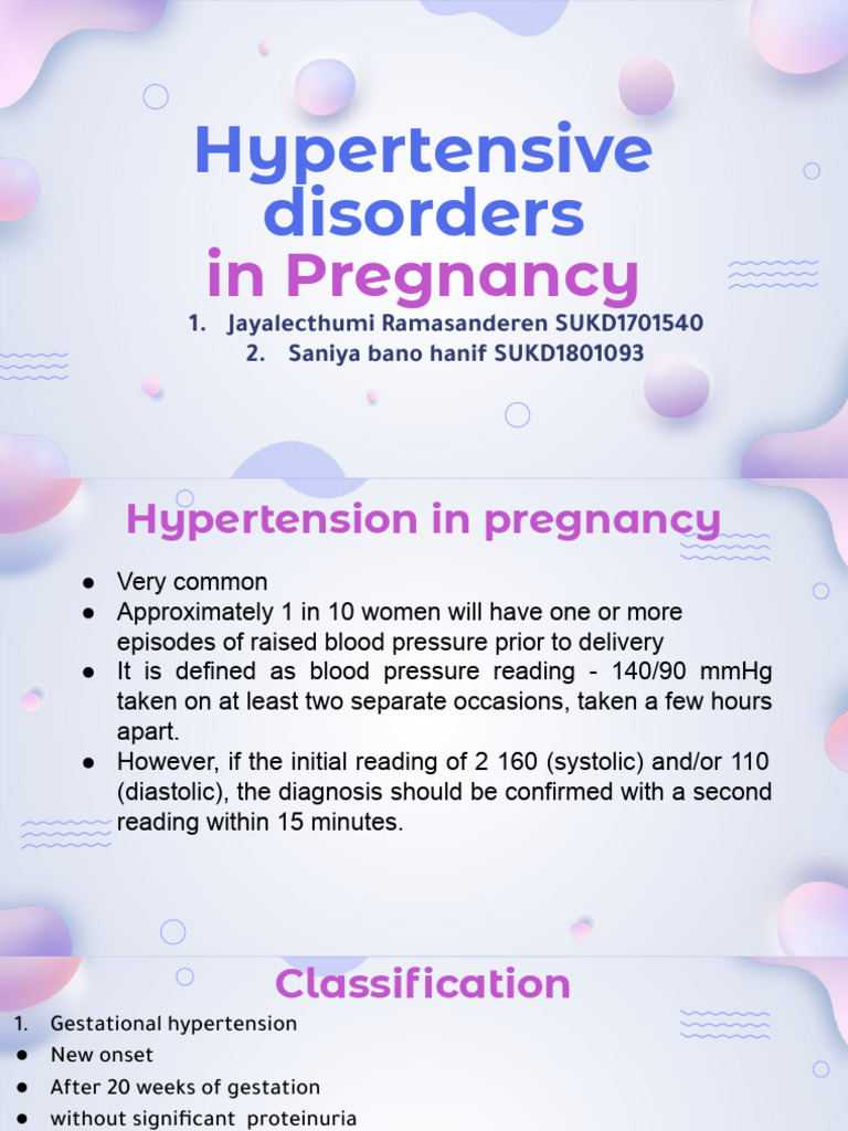 Hypertensive Disorders in Pregnancy | PDF | Hypertension | Blood Pressure
