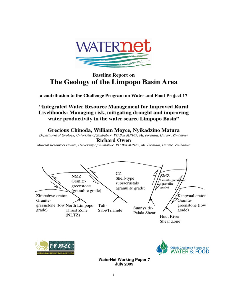The Geology of The Limpopo Basin Area | PDF | Geology | Earth Sciences