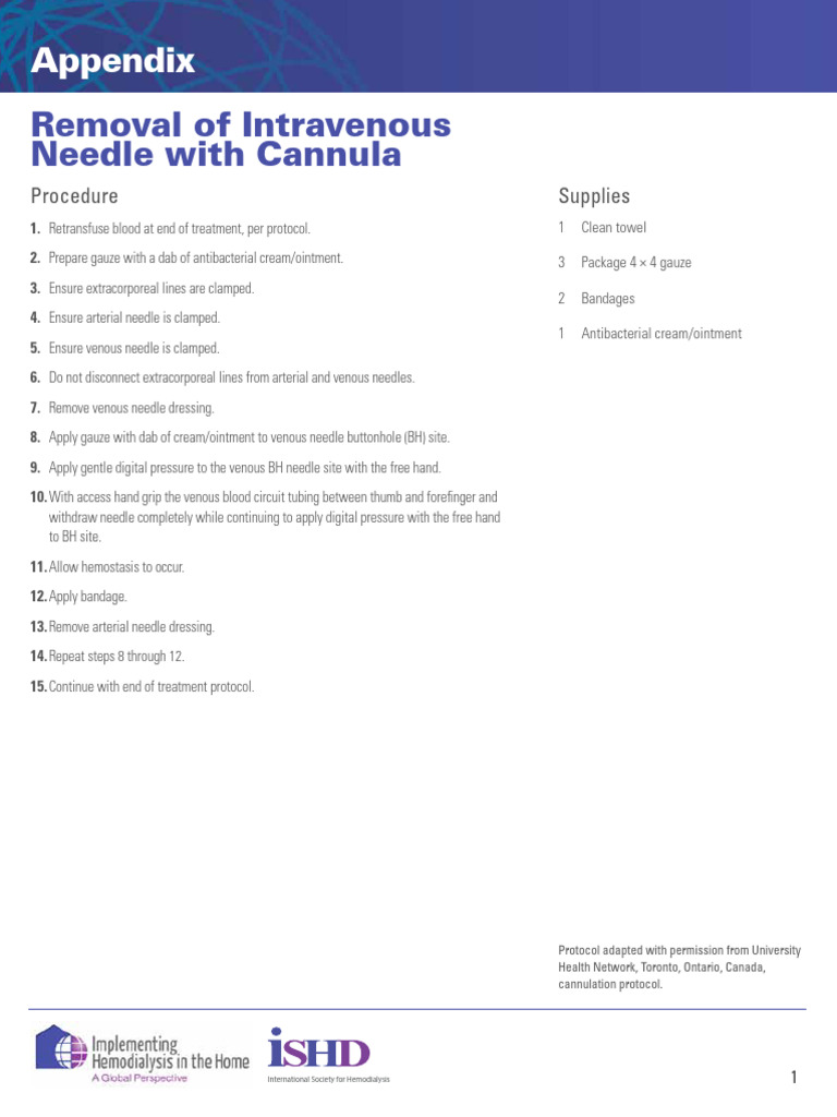 Module 7 Apdx RemovalIVNeedle | PDF | Self-Improvement | Wellness