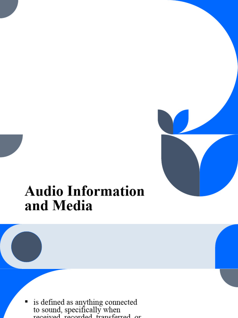 Understanding Audio Media and Formats | PDF | Digital Audio | Data ...
