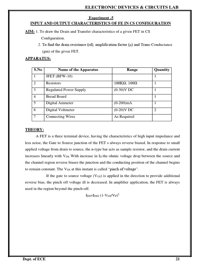 Fet Ch Apparatus Pdf Field Effect Transistor Electrical Engineering
