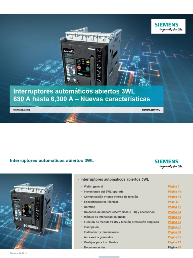 Interruptores 3WL: Innovaciones 2019 | PDF | Cambiar | Componentes ...