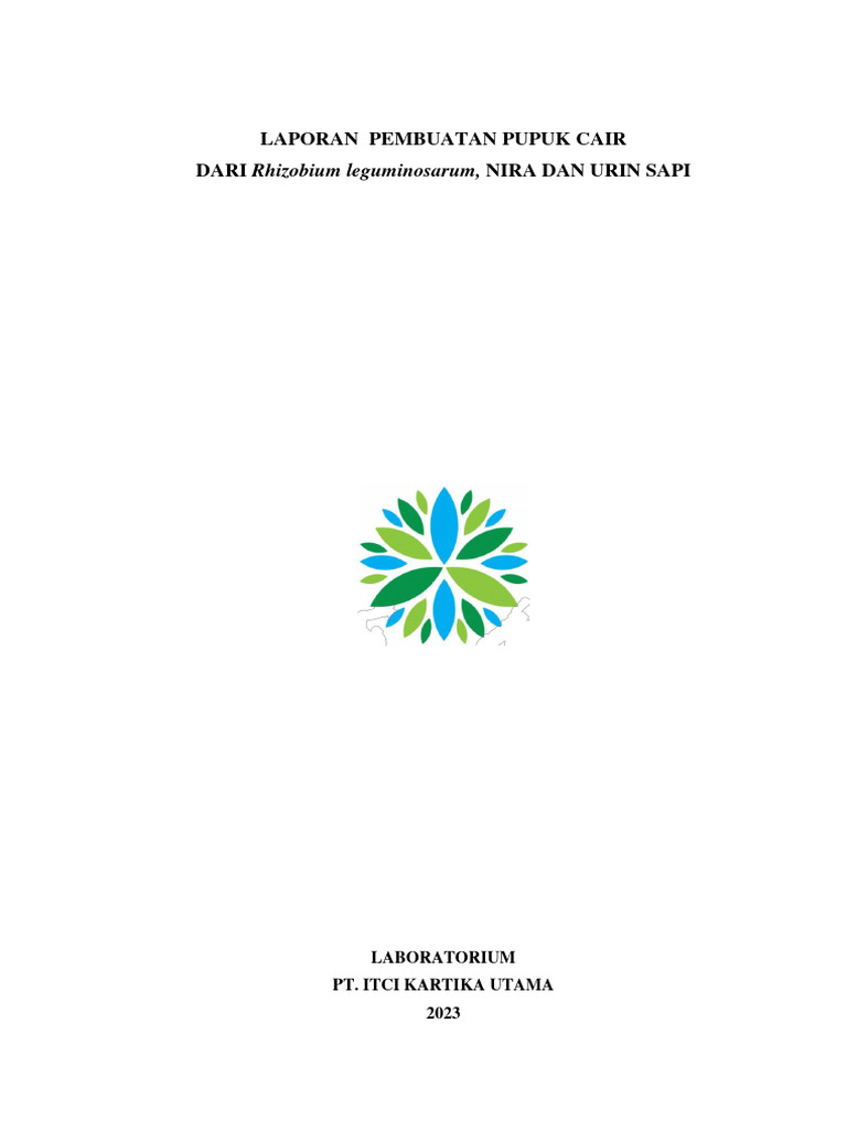 Pupuk Cair Rhizobium dari Nira dan Urin Sapi | PDF