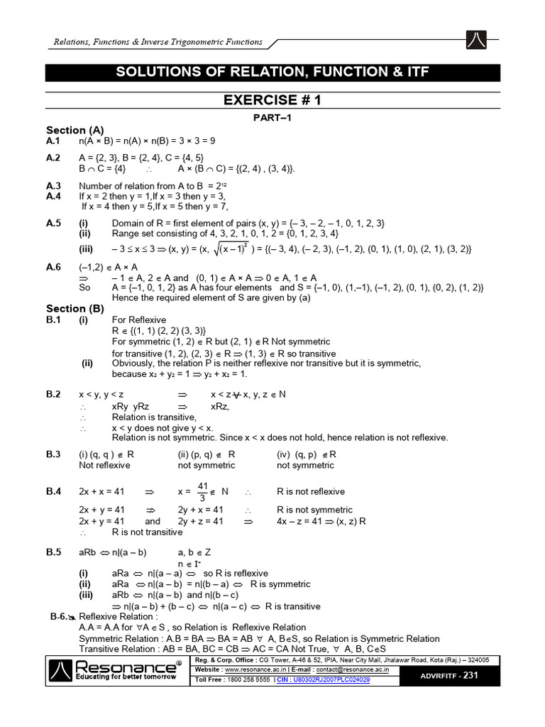 Relations and Functions Explained | PDF | Function (Mathematics ...