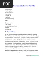 Chef Recommendation Letter Template | PDF